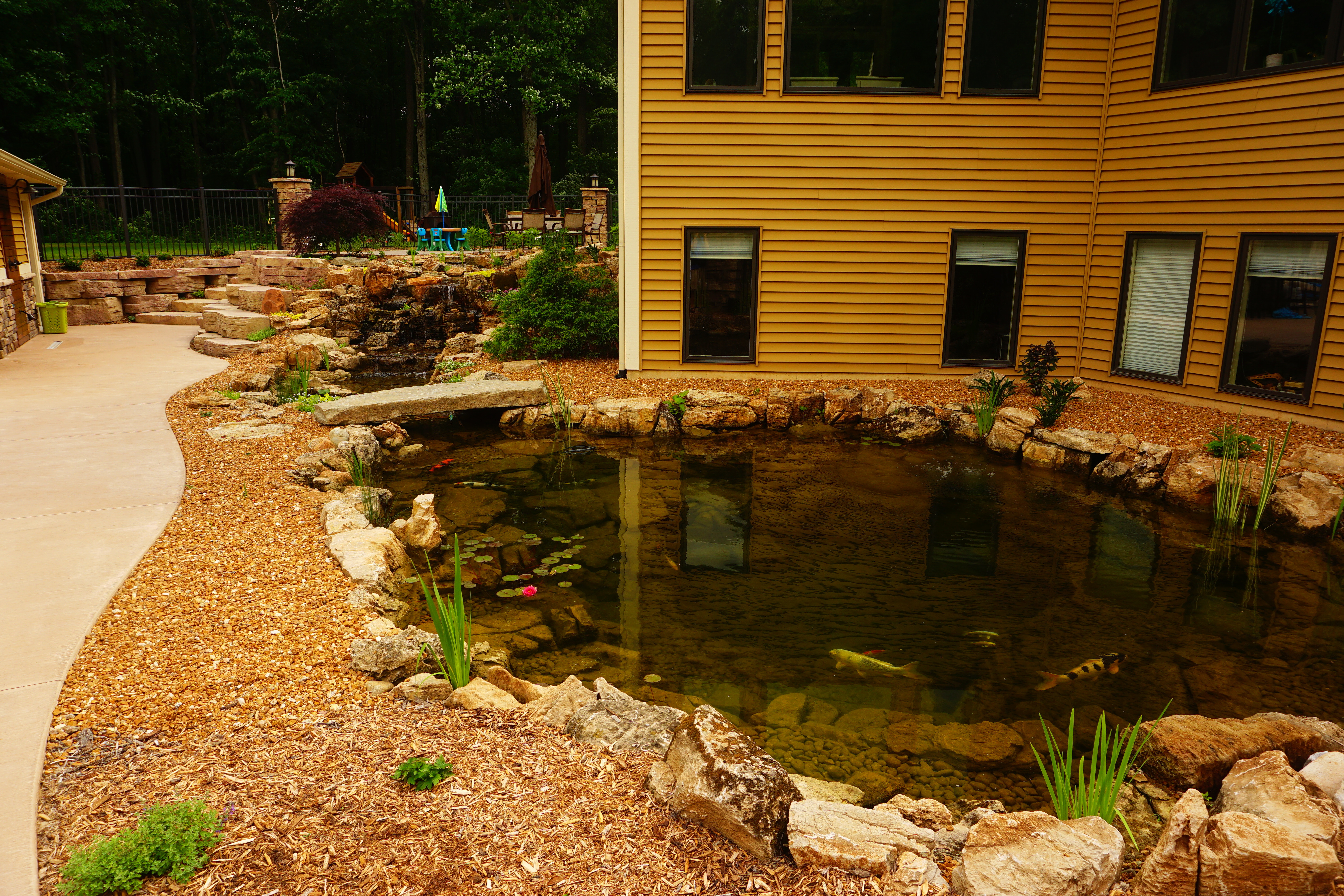 Limestone Koi Pond