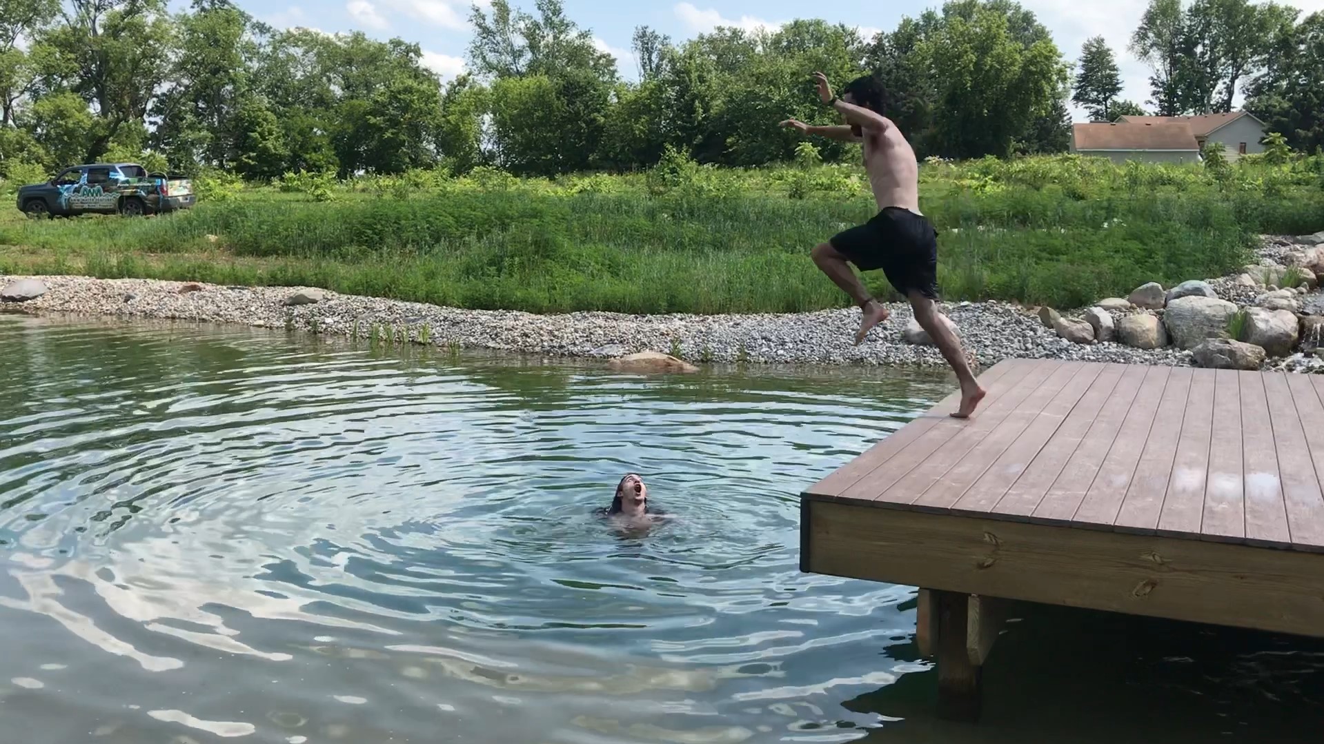 Swimming Pond Deck. Byron Center, MI